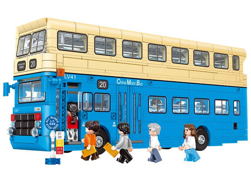 Load image into Gallery viewer, Royal Toys Building Blocks City Story Bricks RT16: Hong Kong China Motor Bus (1530 Pcs/Pzs)
