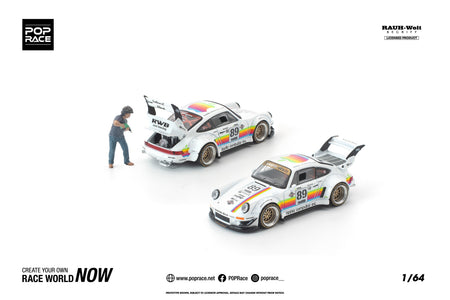 (Pre-order) POP RACE 1/64 RWB 930 APPLE WITH FIGURE Diecast Model Car