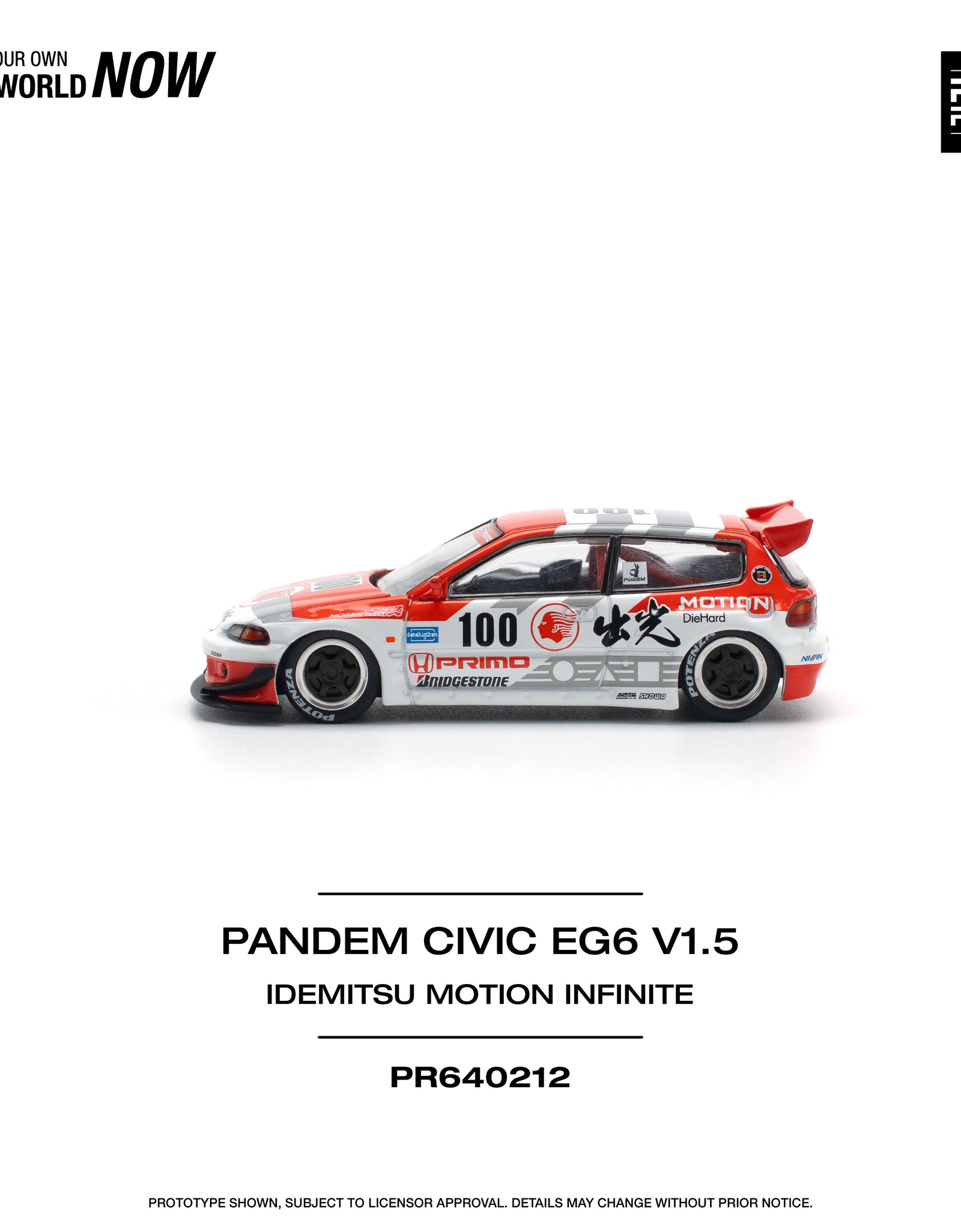 POPRACE 1/64 PANDEM CIVIC EG6 v1.5 IDEMITSU MOTION INFINITE Model