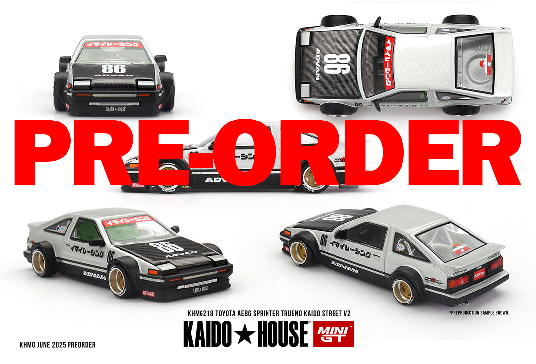 (Pre-order) Kaido House X Mini GT Toyota AE86 Sprinter Trueno Kaido Street V2