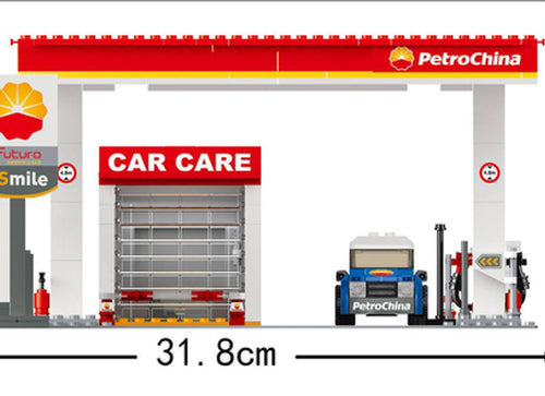 Load image into Gallery viewer, Royal Toys City Story RTS8 China Petroleum Gas Station Building Block 538pc
