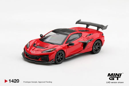 (Pre-order) Mini GT #1420 Chevrolet Corvette ZR1 Torch Red LHD Diecast Model Car