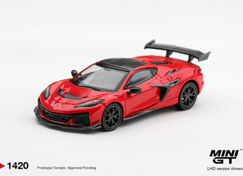 Load image into Gallery viewer, (Pre-order) Mini GT #1420 Chevrolet Corvette ZR1 Torch Red LHD Diecast Model Car
