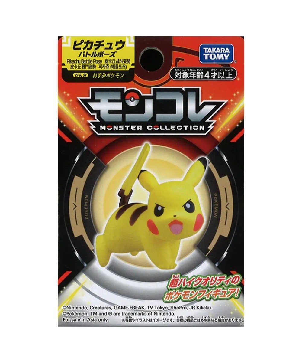 Takara Tomy Pokemon Moncolle Pikachu Battle Pose Figure Asia Ver.