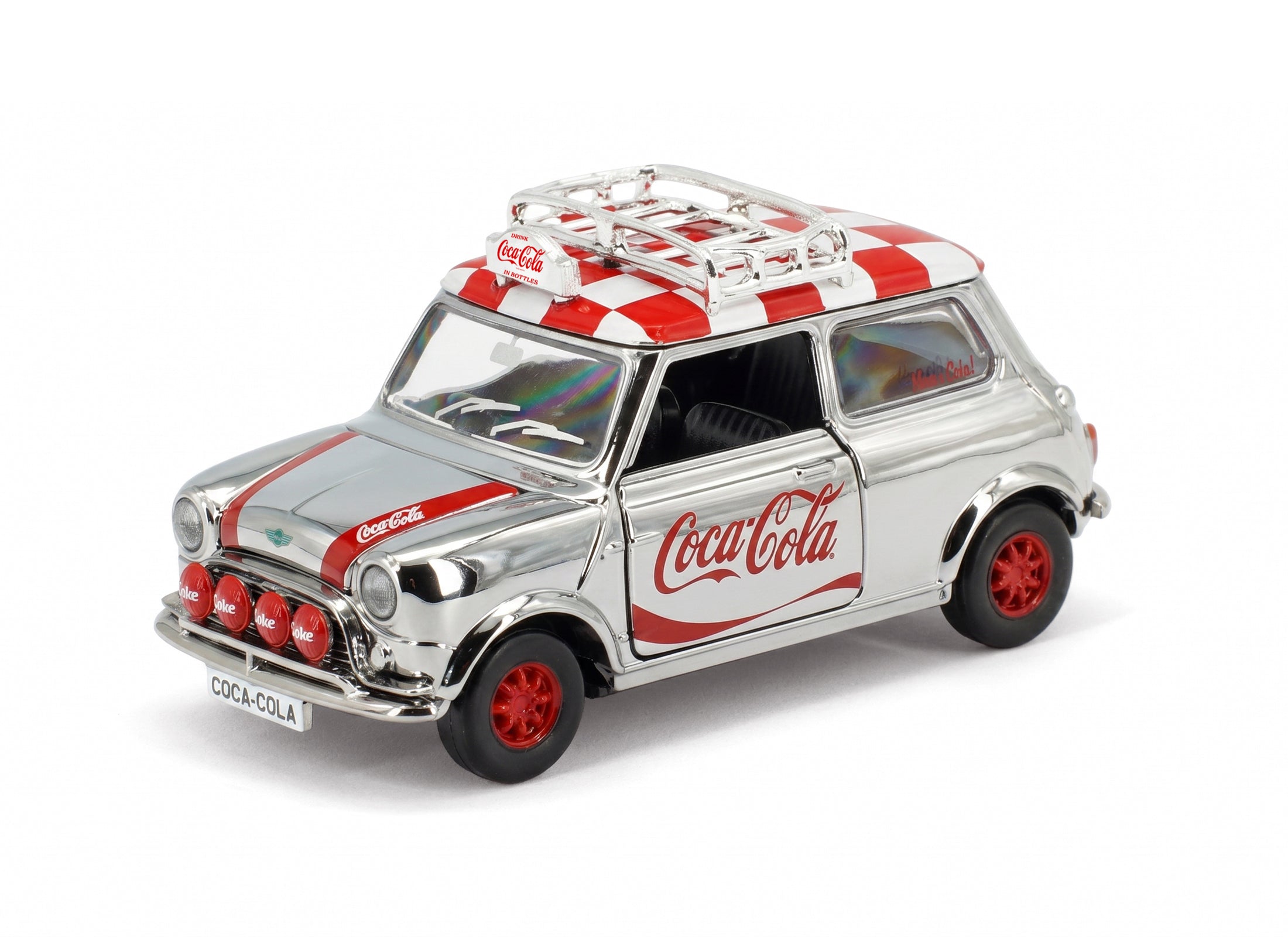 Tiny City Die-cast Model Car - 1/50 Mini Cooper X Coca-Cola(Siver) #COKE126