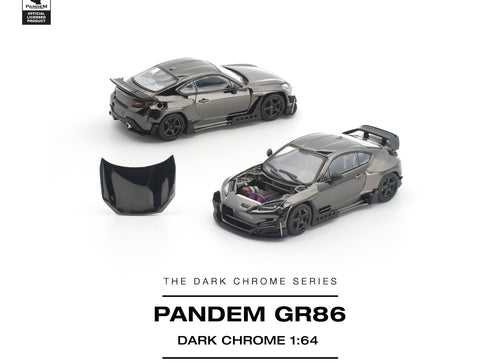 Load image into Gallery viewer, (Pre-order) POPRACE 1/64 - PANDEM GR 86 DARK CHROME Diecast Model Car
