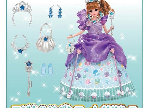 Load image into Gallery viewer, Takara Tomy Licca Chan Doll Dress -Dream Fantasy Magical Ribbon Mermaid Dress
