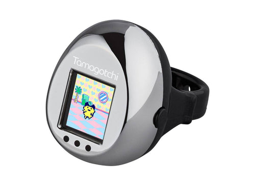 Load image into Gallery viewer, (Pre-order) Bandai Tamagotchi ring - Black &amp; Metallic Silver Digital Pet Toy
