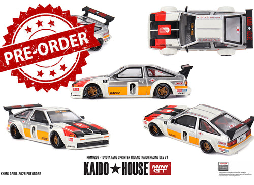 Load image into Gallery viewer, (Pre-order) Kaido House X Mini GT #268 Toyota AE86 Sprinter Trueno Racing Dev V1
