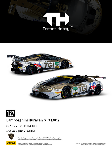 (Pre-order) Trends Hobby 1/64 Diecast Lamborghini Huracan GT3 EVO2 DTM 2025 #19