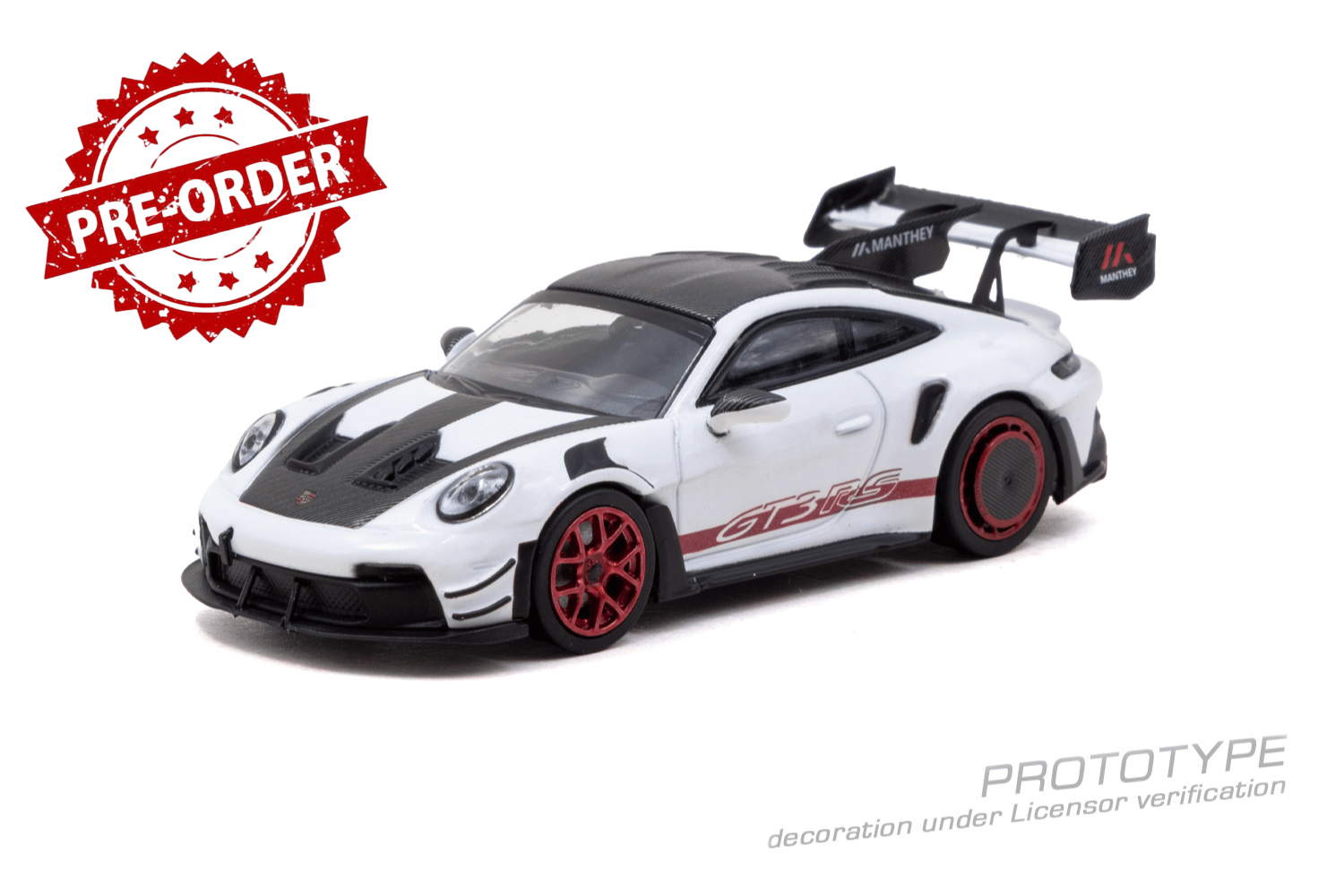(Pre-order) Tarmac Works 1/64 Porsche GT3RS (992.1) MR White Red Tarmac Special