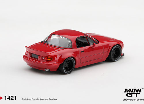 Load image into Gallery viewer, (Pre-order) Mini GT #1421 Mazda MX-5 (NA) Pandem Classic Red RHD Diecast Model
