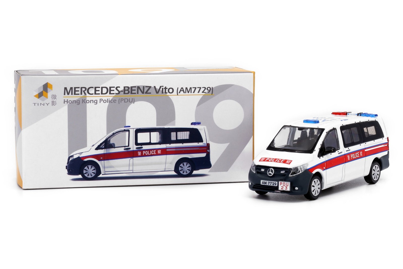 Tiny City Diecast Model Car #109 - Mercedes-Benz Vito Hong Kong Police