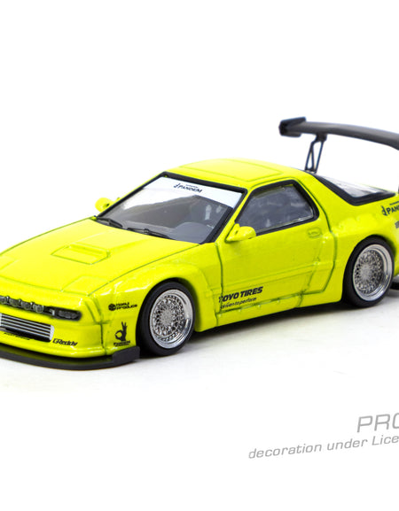 (Pre-order) Tarmac Works 1/64 Pandem Mazda RX-7 FC3S Yellow Diecast Model Car