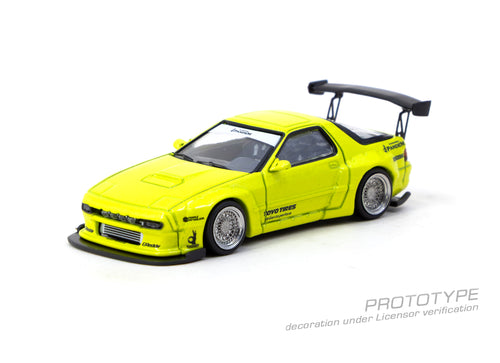 Load image into Gallery viewer, (Pre-order) Tarmac Works 1/64 Pandem Mazda RX-7 FC3S Yellow Diecast Model Car
