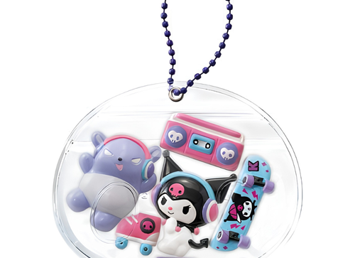 Load image into Gallery viewer, Re-ment Sanrio Candy Toy Kuromi Deco Chara Pouch Key Chain (Set of 6)
