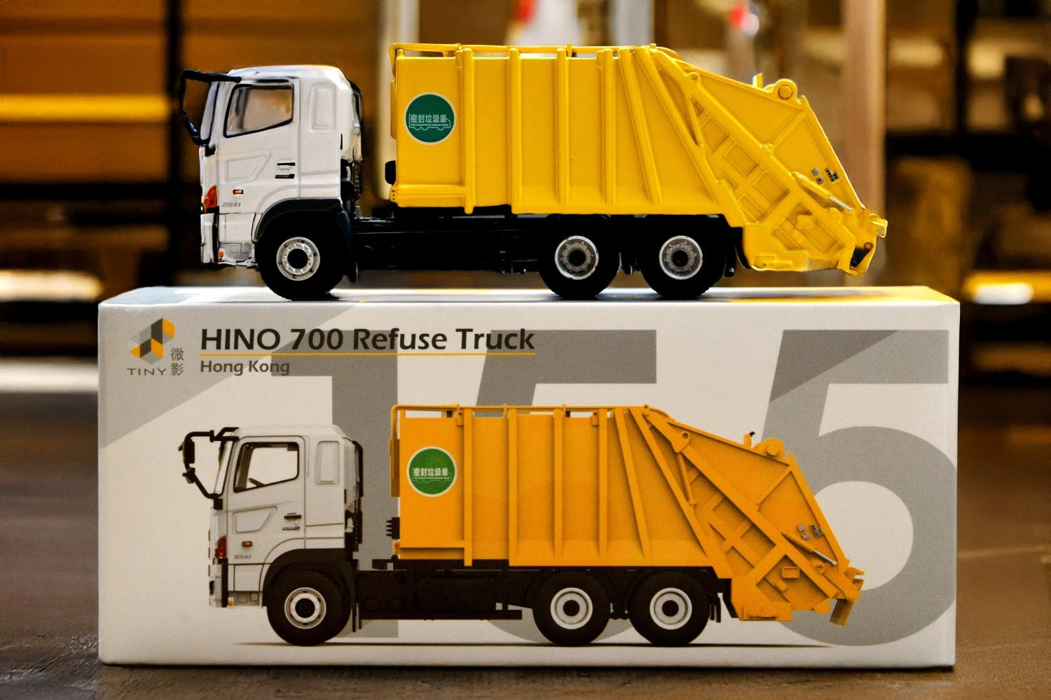 Tiny City 155 Die-cast 1/76 odel Car - HINO 700 Refuse Truck Model Car