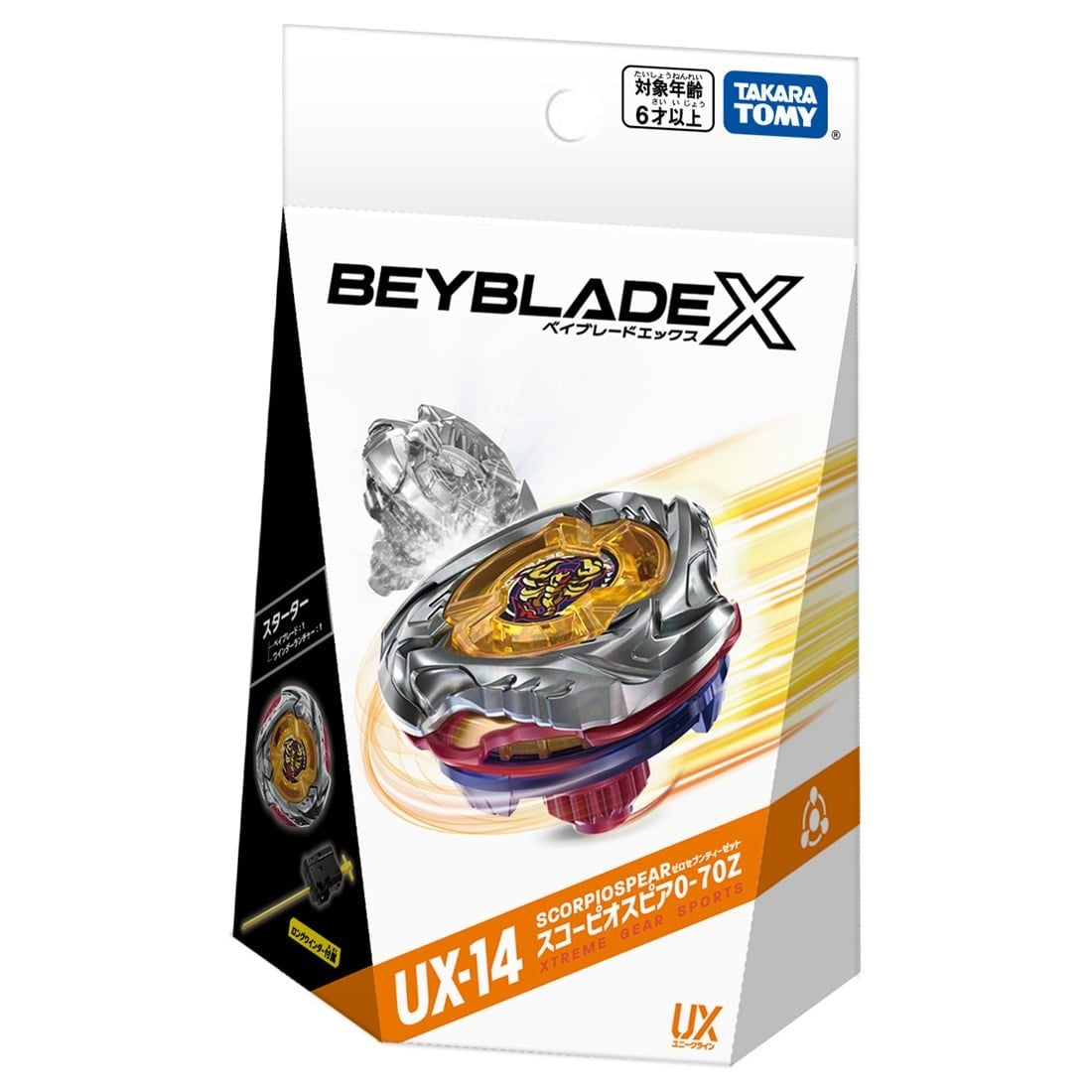(Pre-order / Shipping Date: end of Jul 2026) Takara Tomy Beyblade X UX-14 Starter Set ScorpioSpear 0-70Z