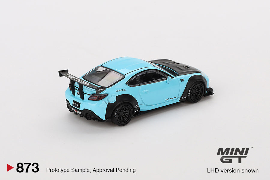 Mini GT #873 1/64 Toyota GR86 LB Nation Baby Blue LHD model car
