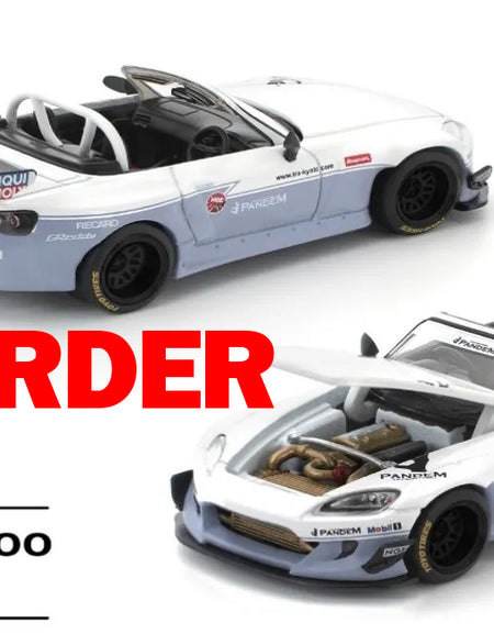 (Pre-order) POPRACE 1/64 PANDEM S2000 WHITE New Tooling Diecast Model Car