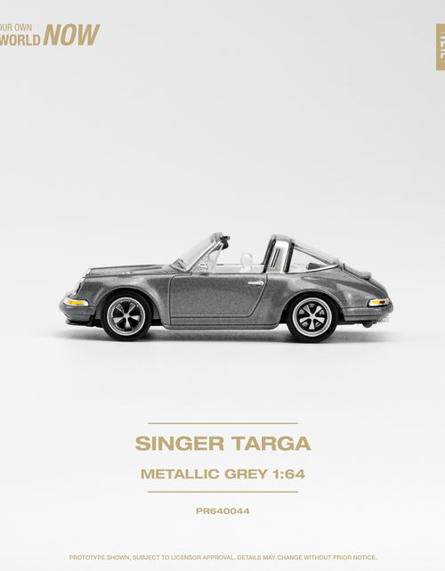 Load image into Gallery viewer, POPRACE 1/64 SINGER TARGA METALLIC GREY Diecaset Model Car

