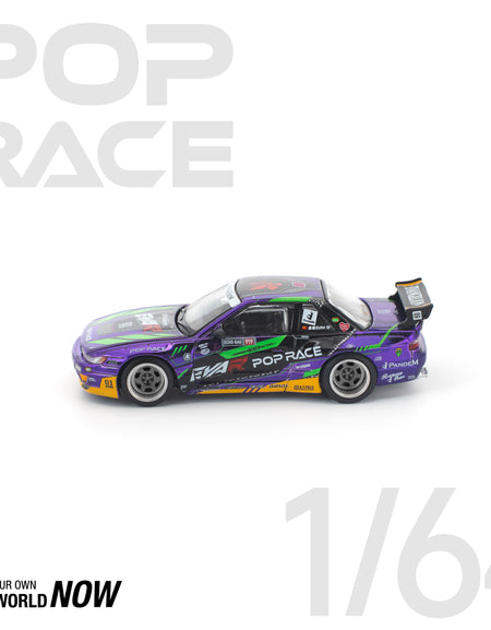 POPRACE 1/64 PANDEM S13 EVA RT TEST TYPE-01 Diecast Model Car