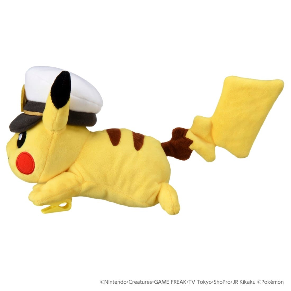 Takara Tomy Pokemon Soft Plush Toy Captain Pikachu on Shoulder