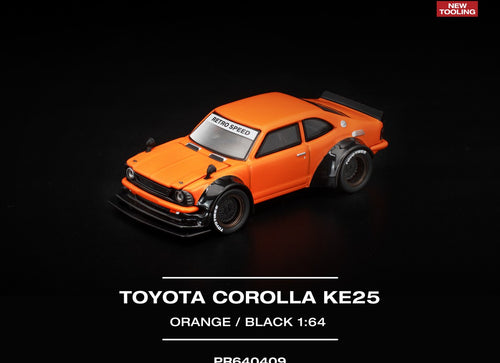 Load image into Gallery viewer, (Pre-order) POPRACE 1/64 TOYOTA COROLLA KE25 ORANGE Diecast Model Car
