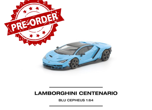 Load image into Gallery viewer, (Pre-order) POP RACE 1/64 LAMBORGHINI CENTENARIO BLU CEPHEUS Diecast Model Car
