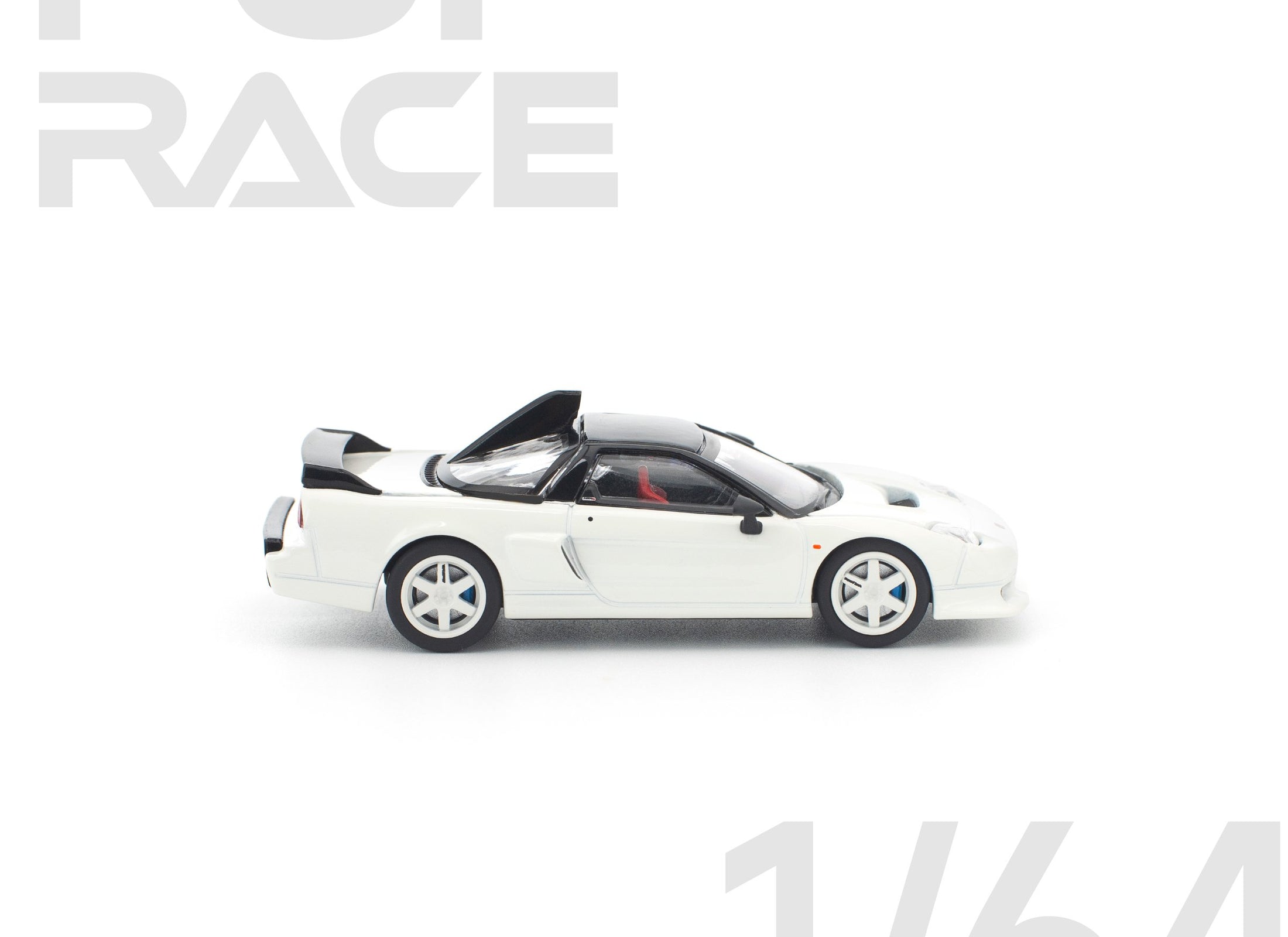 (Pre-order) POP RACE 1/64 HONDA NSX-R GT WHITE Diecast Model Car #PR640407