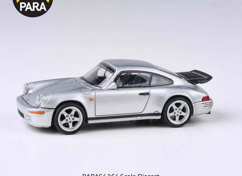 Load image into Gallery viewer, PARA64 1/64 1987 RUF CTR Yellowbird Silver RHD Diecast Model Car
