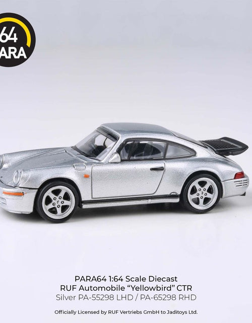 Load image into Gallery viewer, PARA64 1/64 1987 RUF CTR Yellowbird Silver RHD Diecast Model Car
