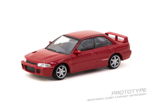 Load image into Gallery viewer, Tarmac Works 1/64 Mitsubishi Lancer GSR Evolution Red Diecast Model
