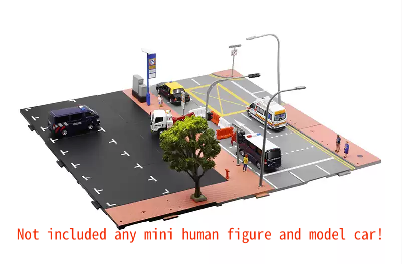 TINY City scale 1:64 Street Diorama Painted Model - S1 Singapore Road Set