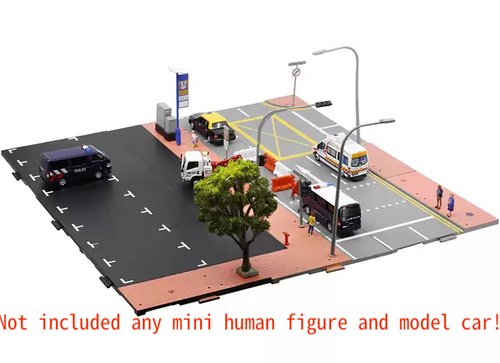 Load image into Gallery viewer, TINY City scale 1:64 Street Diorama Painted Model - S1 Singapore Road Set
