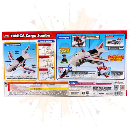 Takara Tomy Tomica World Cargo Jumbo Jet Airplane Vehicles with 1 car