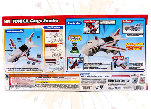Load image into Gallery viewer, Takara Tomy Tomica World Cargo Jumbo Jet Airplane Vehicles with 1 car

