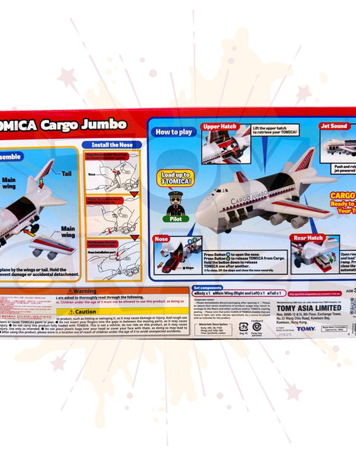 Load image into Gallery viewer, Takara Tomy Tomica World Cargo Jumbo Jet Airplane Vehicles with 1 car
