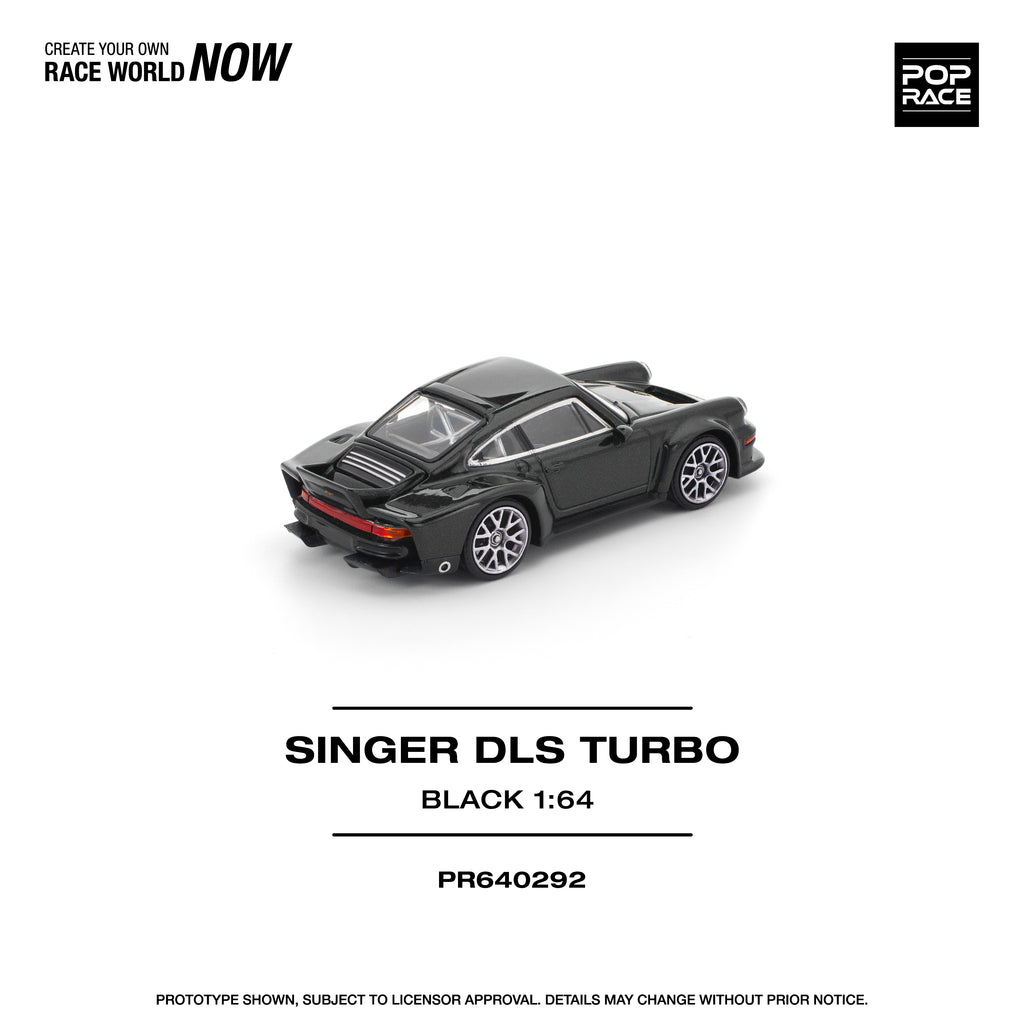 (Pre-order) POPRACE 1/64 SINGER DLS TURBO (ROAD) BLACK Diecast Model Car