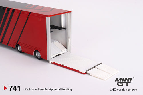 Load image into Gallery viewer, Mini GT #741 Mercedes-Benz Actros  w/ Racing Transporter &quot;ADVAN&quot; LHD
