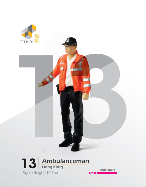 Load image into Gallery viewer, TINY City HK Scale 1/18 Figure #13 Ambulanceman tall Resin Mini Model Figure

