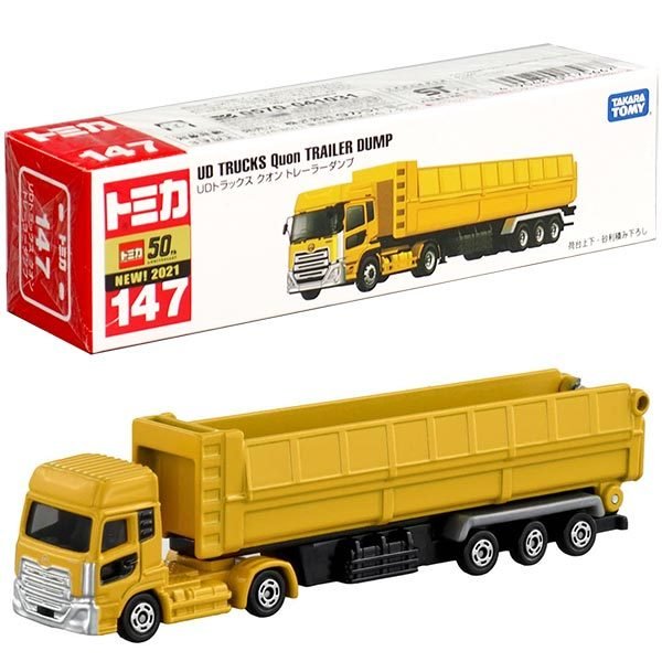 Takara Tomy Tomica Die-cast Model Car - NO.147 UD Trucks Quon Trailer Dump