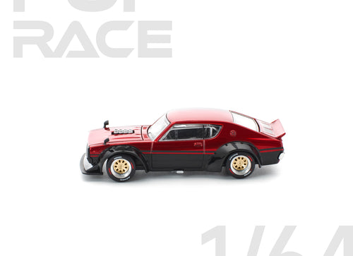 Load image into Gallery viewer, (Pre-order) POPRACE 1/64 KPGC110 KENMERI - RED/BLACK Diecast Model Car
