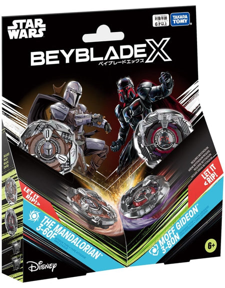 (In Stock)Takara Tomy Beyblade X BX-00 Mandalorian 3-60F Moff Gideon 3-80N Set