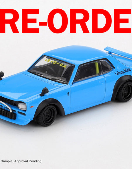 (Pre-order) MINI GT #1169 Nissan LB Works HAKOSUKA Baby Blue Diecast Model Car