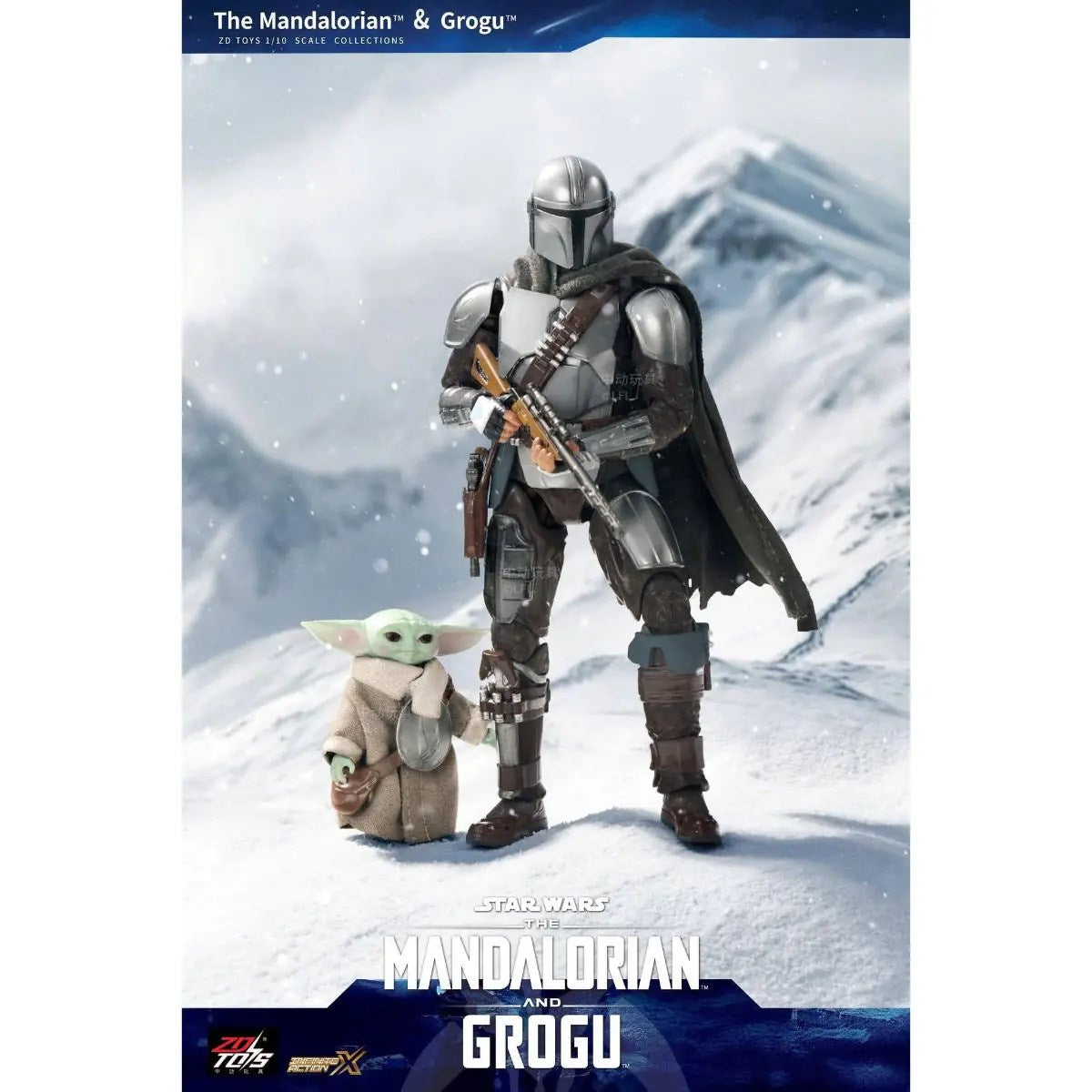 ZD Toys Star Wars Action Figures - The Mandalorian & Grugo Action Figure Set
