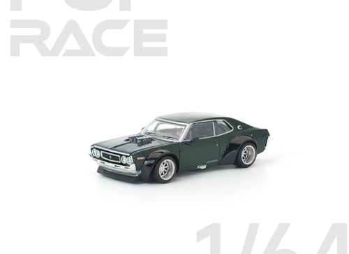 Load image into Gallery viewer, (Pre-order) POPRACE 1/64 LAUREL C130 GREEN Diecast Model Car #PR640331
