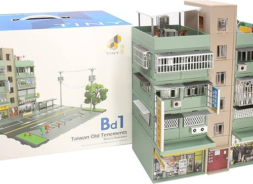 Load image into Gallery viewer, TINY City 1:64 Bd1 Taiwan Old Tenements Street Diorama Model
