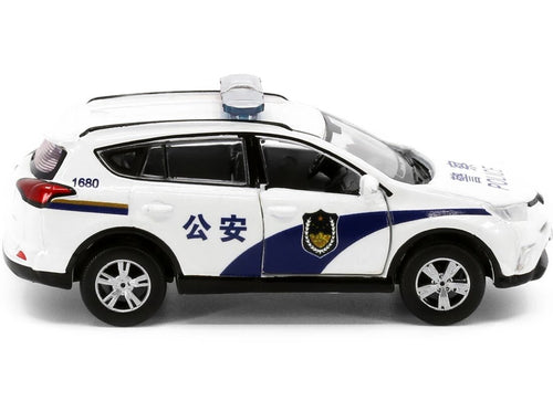 Load image into Gallery viewer, Tiny City CN6 Die-cast 1/64 Model Car - Toyota Rav4 Beijing Police (White)
