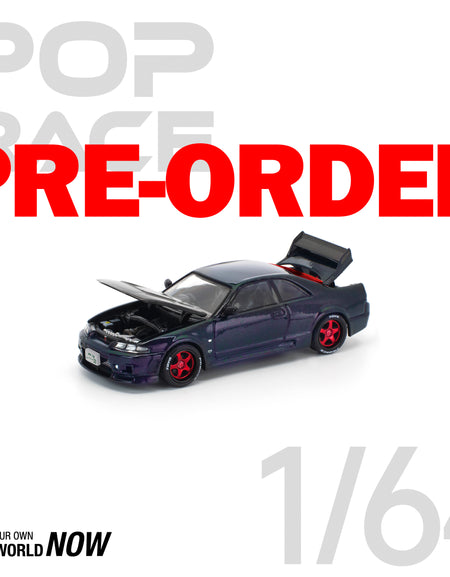 (Pre-order) POPRACE 1/64 SKYLINE GT-R R33 GHOST CHAMELEON Diecast Model Car
